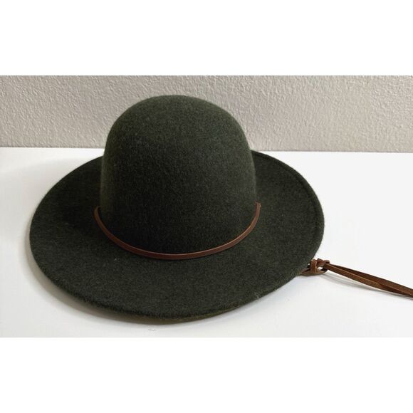 Brixton Tiller Hat Size 7 1/4 M 100% Wool Felt Medium Dark Green New NWT - Picture 1 of 8